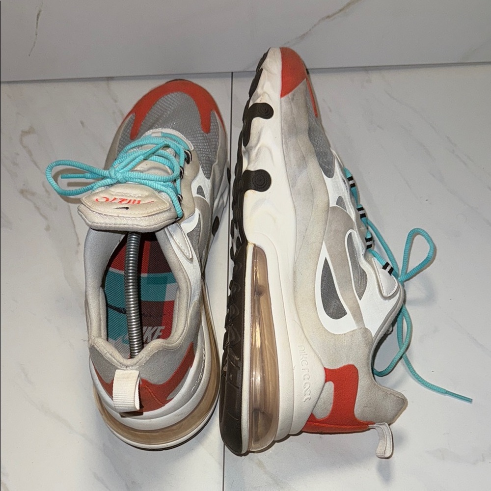 Nike White and Gray Sneakers with Modern Silhouette air max 270